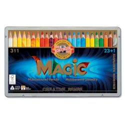 Astuccio matite multicolore KOH-I-NOOR legno di cedro 23 colori 23 matite + 1 blender - H3408024