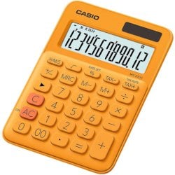 Calcolatrice da tavolo CASIO solare o batteria - 12 cifre - Arancio MS-20UC-RG-W-EC
