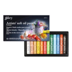 Pastelli a olio tondi per artisti Mungyo Gallery conf. 12 colori assortiti - 12762/12