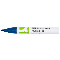 Marcatore permanente Q-Connect con fusto in alluminio e punta conica 4 mm blu KF11709