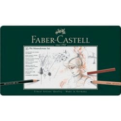Set metallo Faber Castell Monochrome belle arti large conf. 33 elementi - 112977