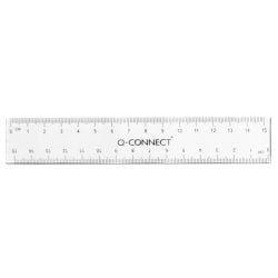 Righello Q-Connect trasparente 15 cm  KF00583