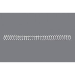 Spirali metalliche a 34 anelli GBC Wirebind 11 mm A4 bianco - fino a 100 fogli - conf. 100 pezzi - RG810770