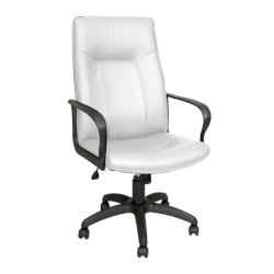 Poltrona direzionale girevole Unisit Eridanus ERP Eco Smart schienale alto - rivestimento ecopelle bianco - ERP/KQ