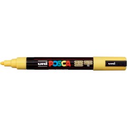 Marcatore a tempera Posca Uni-Ball punta tonda 1,8-2,5 mm giallo paglierino M PC5M GPA