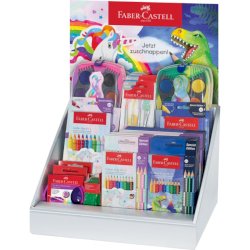 Espositore 18 articoli disegno e scrittura Faber-Castell unicorno e dinosauri - 202159