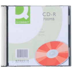 CD-R Q-Connect Slimline Jewel Case 700 MB 80 min 52X conf. da 10 pezzi - KF00419
