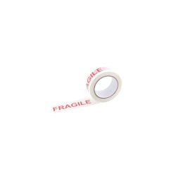 Nastro adesivo scritta 'FRAGILE' bianco/rosso Q-Connect - conf. 6 pezzi - 48 mm x 66 m - KF11206