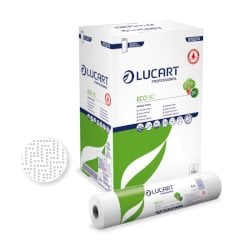 Lenzuolini medici Lucart Professional Eco 80 - bianco 2 veli 80 m - conf. 6 pz - 870074U