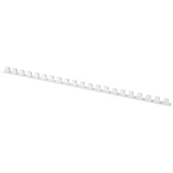 Dorsi a spirale in PVC per rilegatura Q-Connect A4 - 21 anelli 8 mm - fino a 40 ff bianco - conf. 100 pz - KF24019