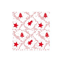 Tovaglioli in pura cellulosa 3 veli Dopla Red Xmas 33x33 cm - conf. 30 pz - 18422