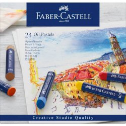 Pastelli a olio Faber-Castell Oil Pastels Creative Studio assortiti astuccio di cartone da 24 - 127024