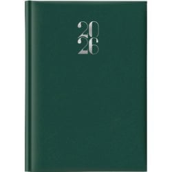 Agenda 2026 giornaliera gommato s/d abbinati 14,3x20,5 cm verde 26-064000404C