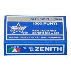 Punti metallici ZENITH 130/LL 6/4  Conf. 1000 punti - 0301306401