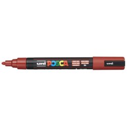 Marcatore a tempera Posca Uni-Ball punta tonda 1,8-2,5 mm rosso rubino M PC5M RR