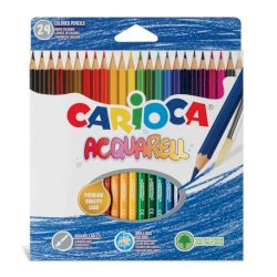 Matite colorate acquarell Carioca conf. da 24 colori assortiti 42858