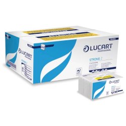 Asciugamani piegati a ''Z'' Lucart Strong Z 21,5x23,5 cm 2 veli fascetta da 220 ff - 864013Q