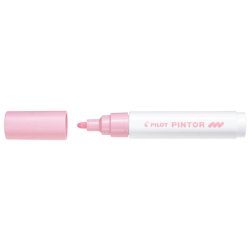 Marcatore multisuperficie Pilot Pintor a base d'acqua punta in fibra 4,5 mm rosa pastello - 002374