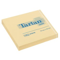 Foglietti riposizionabili Tartan™ Notes 100 ff 63 g/m² giallo 76x76 mm conf. da 12 blocchetti 7100296531