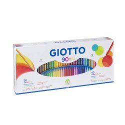 Matite colorate Stilnovo + pennarelli Turbo Color GIOTTO assortiti Conf. 90 pezzi - 25750000