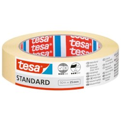 Nastro per mascheratura in carta standard ECO beige Tesa 25 mm x 50 m 05086-00000-04