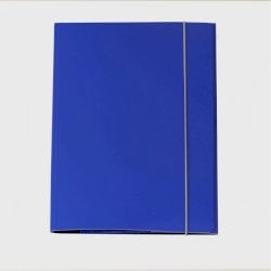 Cartella a tre lembi con elastico Cartotecnica del Garda 25x34 cm 0,8 mm colore blu - CG0032LBXXXAE01