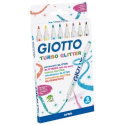 Pennarelli Giotto Turbo Glitter in conf. da 8 colori assortiti F425800