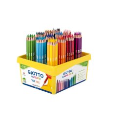 Schoolpack Giotto pastelli tondi mina 3,3 mm laccati 24 colori assortiti Green Pack eco-friendly da 168 pezzi 52640000