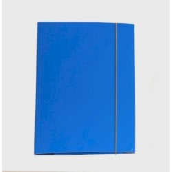 Cartella a tre lembi con elastico Cartotecnica del Garda 25x34 cm 0,8 mm colore azzurro - CG0032LBXXXAE06