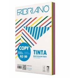 Carta Fabriano Copy Tinta Colorcart 5 colori forti 100 ff - formato A3 - 160 g - 62416042