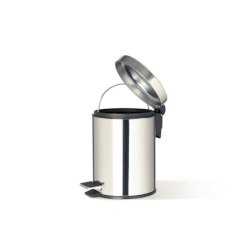 Bidone in acciaio inox con pedale Perfetto e vaschetta estraibile da 5 L ''Premium'' Ø 20x27x H.30 cm - 0446