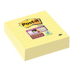 Foglietti riposizionabili Post-it® Super-Sticky XL a righe 10x10 cm 70 ff Giallo Canary™  conf. 3 pz 675-SS3-CY-EU