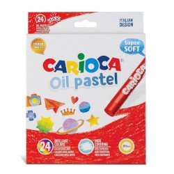 Pastelli a olio Carioca diametro 10 mm - conf. da 24 colori assortiti 43278