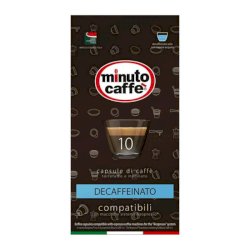 Caffè in capsule compatibili Nespresso Minuto caffè Espresso love3 decaffeinato astuccio 10 pezzi - 01401