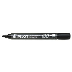 Marcatore permanente Pilot SCA 100 punta tonda 4,5 mm nero - 002703