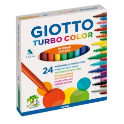Pennarelli GIOTTO Turbo Color punta fine 2,8 mm assortiti astuccio da 24 - 417000