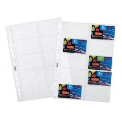 Buste a foratura universale Favorit porta cards liscia superior 8,5x5,4 cm (x10 tasche) conf. da 10 - 100460075