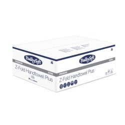 Asciugamani interfogliati piagatura a Z Bulkysoft 21,5x24 cm bianco Cf. 25 fascette da 150 fogli - 83380.E20