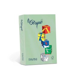 Carta colorata Favini Le Cirque A3 160  g/m² colori tenui Verde 107 - risma da 250 fogli - A74P223