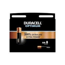 Batterie alcaline Duracell Optimum Stilo AA - MN1500 mAh -  blister da 8 - DU0035-05000394137691