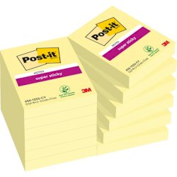 Foglietti riposizionabili Super Sticky Notes Post-it® Giallo Canary 48x73 mm 12 blocchetti da 90 ff - 7100290169