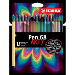 Pennarelli Stabilo Pen 68 arty - tratto 1 mm - colori assortiti - Conf. 18 pezzi - 6818-1-20