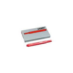 Cartucce ricambio Lamy T10 in confezione da 5 colore inchiostro rosso 1202076
