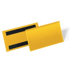 Tasche per identificazione a fissaggio magnetico DURABLE 163x81,5 mm giallo Conf. 50 pz - 1742-04
