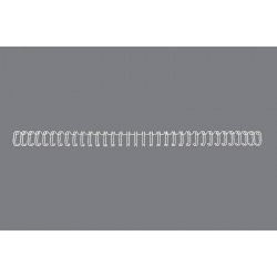 Spirali metalliche a 34 anelli GBC Wirebind 8 mm A4 bianco - fino a 70 fogli - conf. 100 pezzi - RG810570