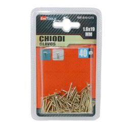 Chiodi dorati a testa piatta Emi - 19 x 1,6 mm - conf. 40 g - 8101275