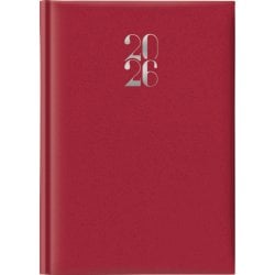 Agenda 2026 giornaliera gommato s/d abbinati 14,3x20,5 cm rosso 26-064000403C