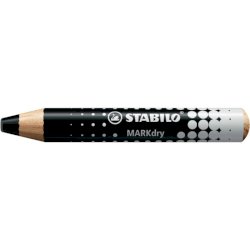 Matitone colorato per lavagne e blocchi Stabilo MARKdry con mina XXL nero 648/46