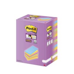 Foglietti riposizionabili  Post-it® Super Sticky Color Notes 127x76 mm Tower Pack 16 blocchetti da 90 ff