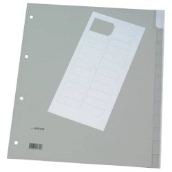 Divisore personalizzabile Q-Connect grigio 24,5x29,7 cm ppl 12 pagine KF01854
